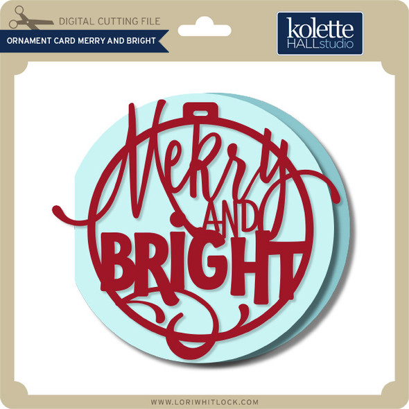 Ornament Card Merry and Bright