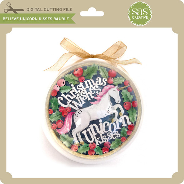 Believe Unicorn Kisses Bauble