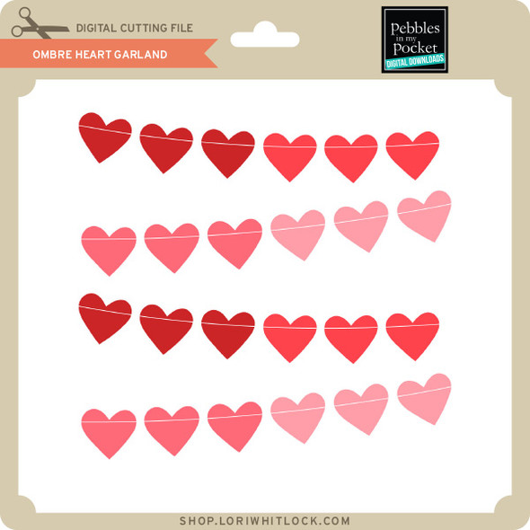 Ombre Heart Garland