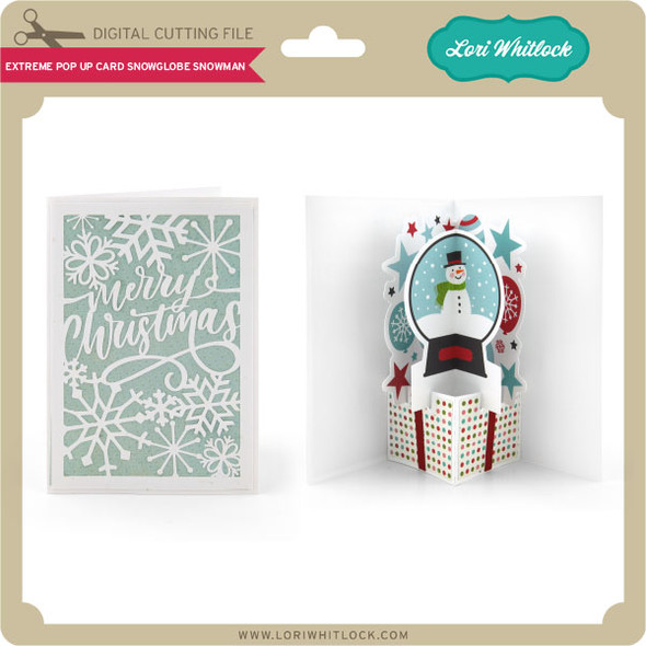 Extreme Pop Up Card Snowglobe Snowman