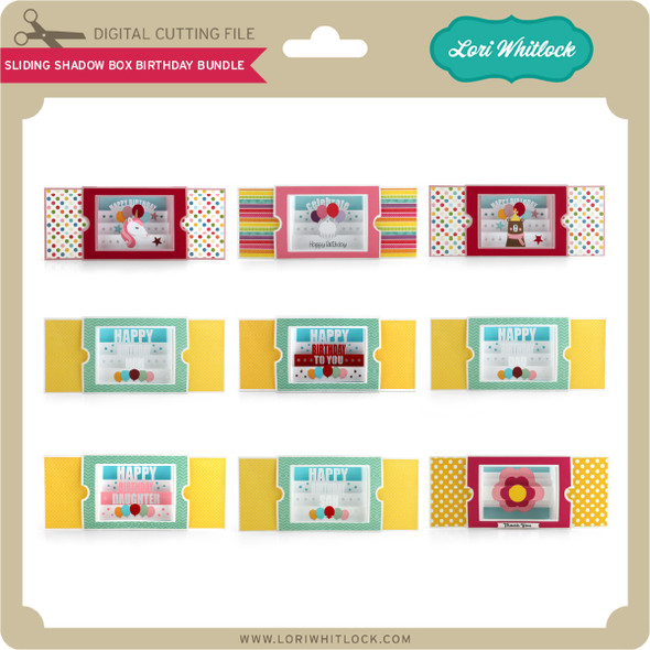 Sliding Shadow Box Card Birthday Bundle