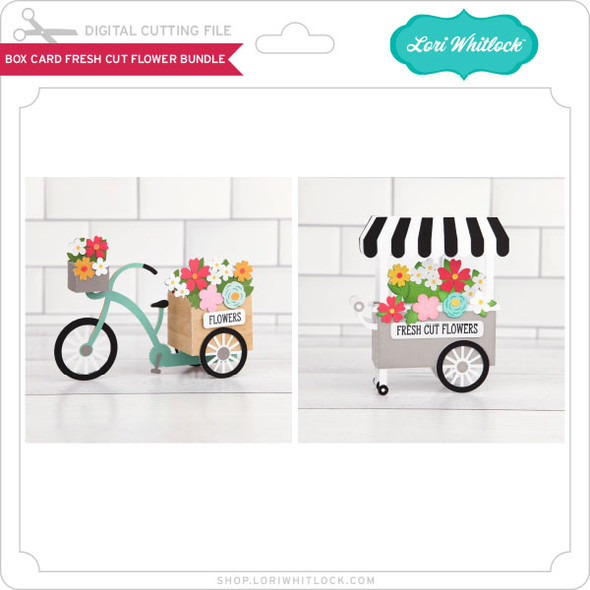 Box Card Fresh Cut Flower Bundle