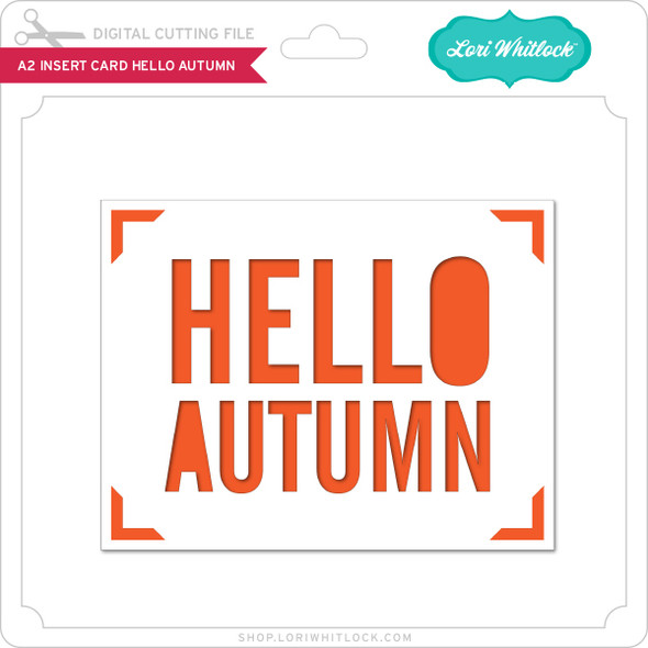 A2 Insert Card Hello Autumn