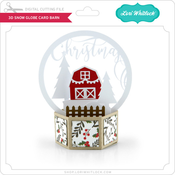 3D Snow Globe Card Barn