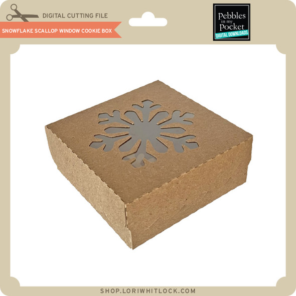 Snowflake Scallop Window Cookie Box