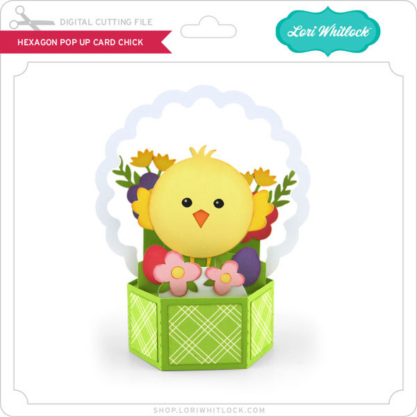 Hexagon Pop Up Card Chick