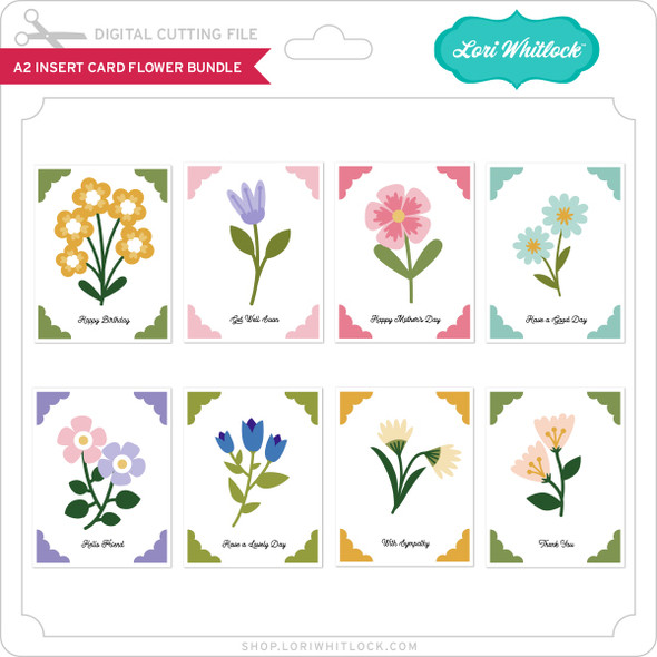 A2 Insert Card Flower Bundle