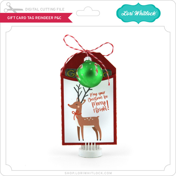 Gift Card Tag Reindeer P&C