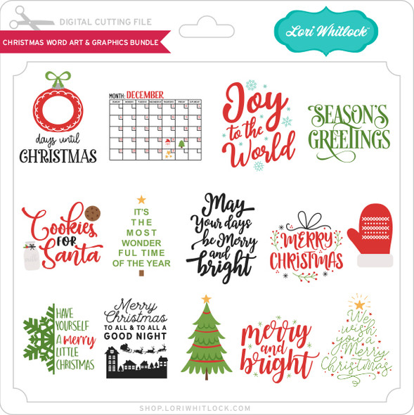 Christmas Word Art & Graphics Bundle