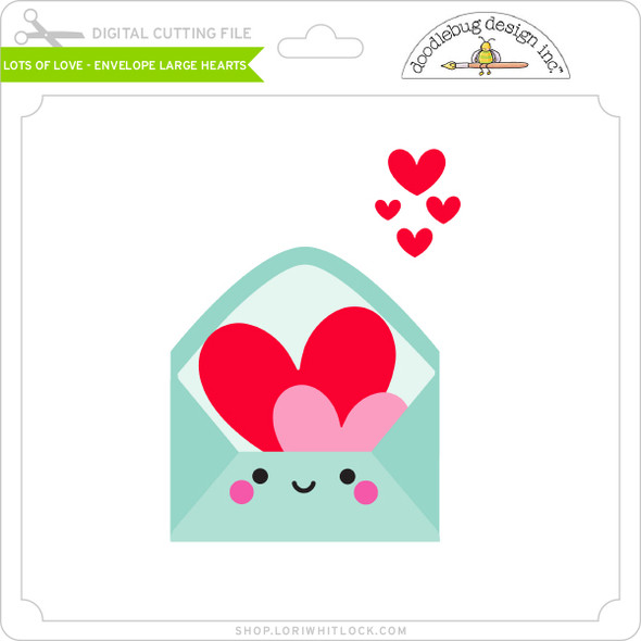 Lots of Love - Envelope Large Hearts