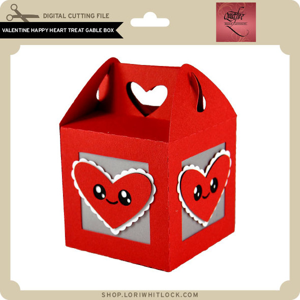 Valentine Happy Heart Treat Gable Box