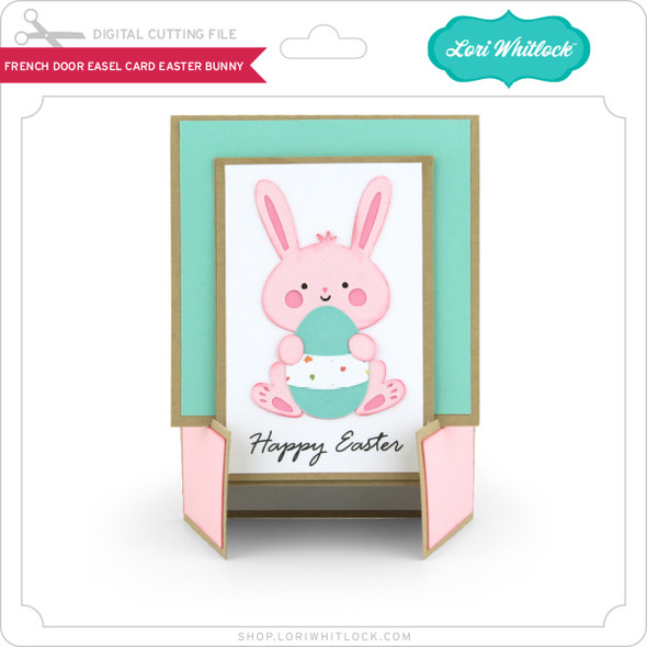 French Door Easel Card - Easter Bunny