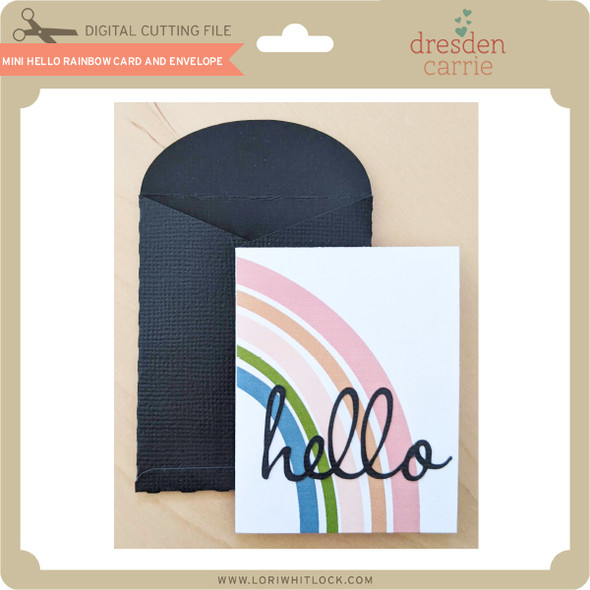 Mini Hello Rainbow Card and Envelope