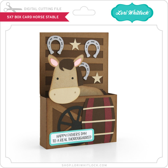 5x7 Box Card Horse Stable