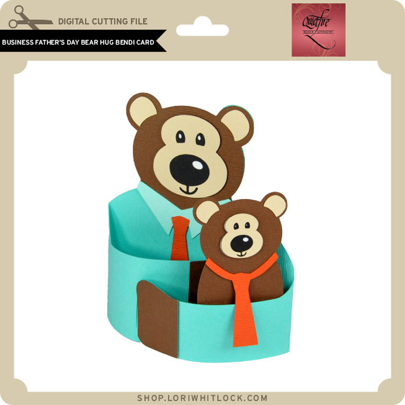 Business Father's Day Bear Hug Bendi Card