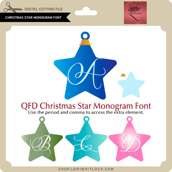 Christmas Star Monogram Font