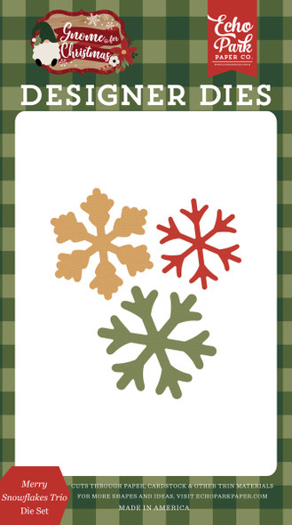 Gnome For Christmas: Merry Snowflakes Trio Die Set