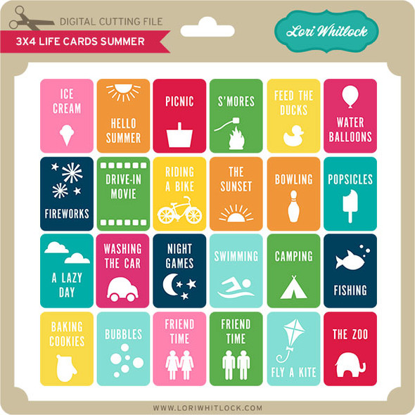 3x4 Life Cards Summer