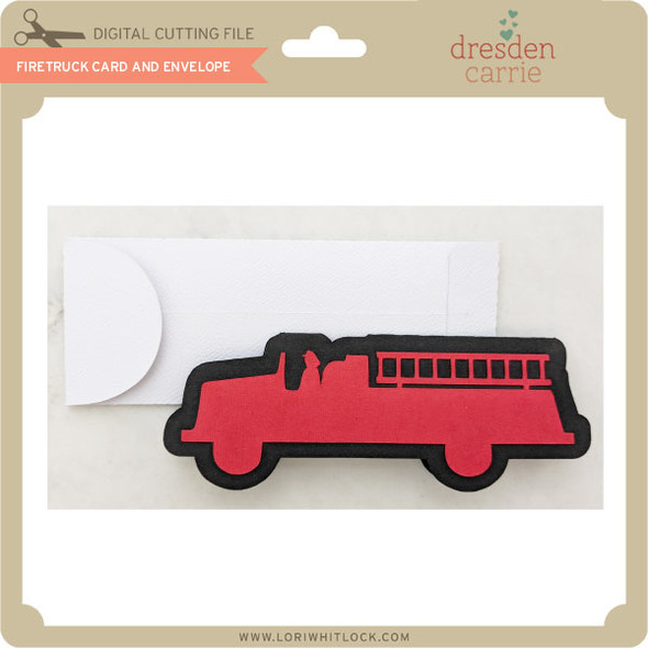 Firetruck Card and Envelope