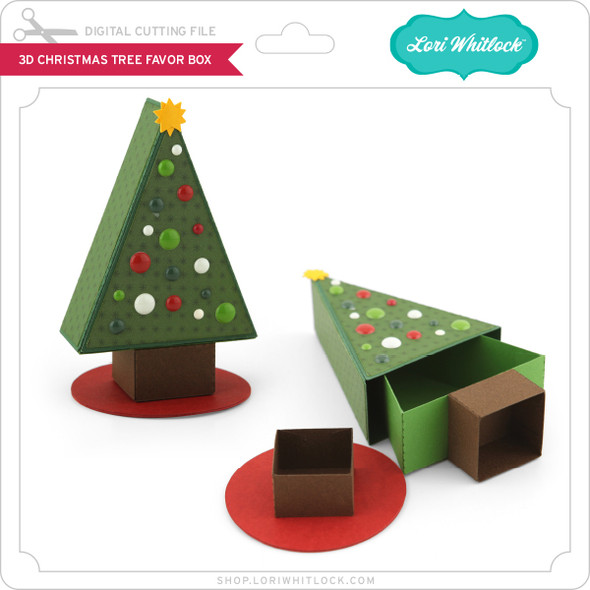 3D Christmas Tree Favor Box