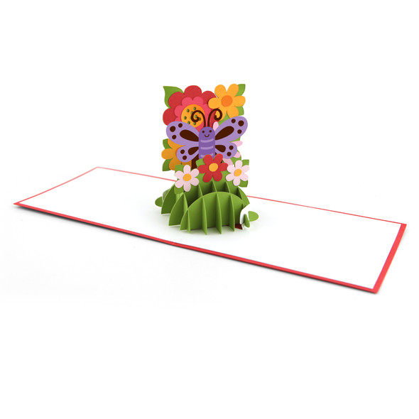 A2 Sliceform Pop Up Card Spring Butterfly