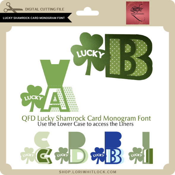 Lucky Shamrock Card Monogram Font