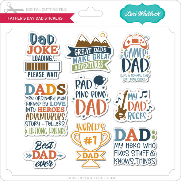 Fathers Day Dad Stickers
