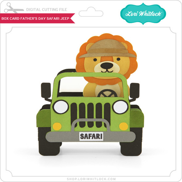 Box Card Father's Day Safari Jeep