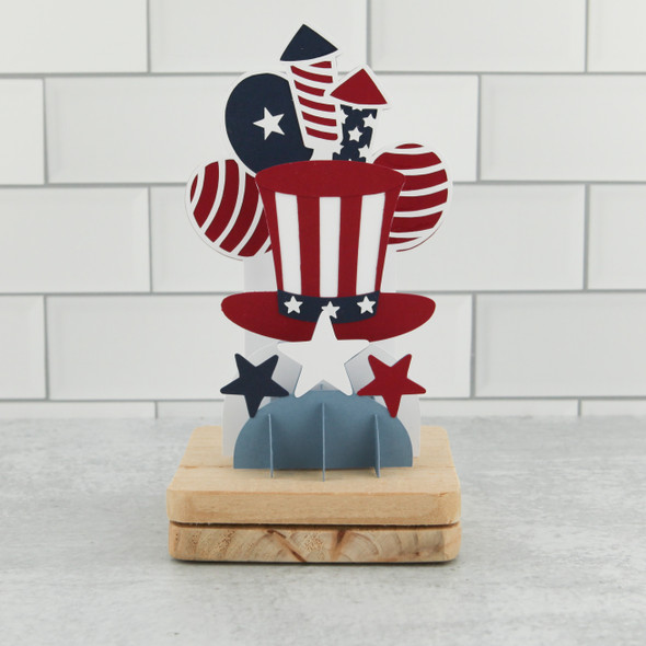 Grid Box Card Uncle Sam Hat