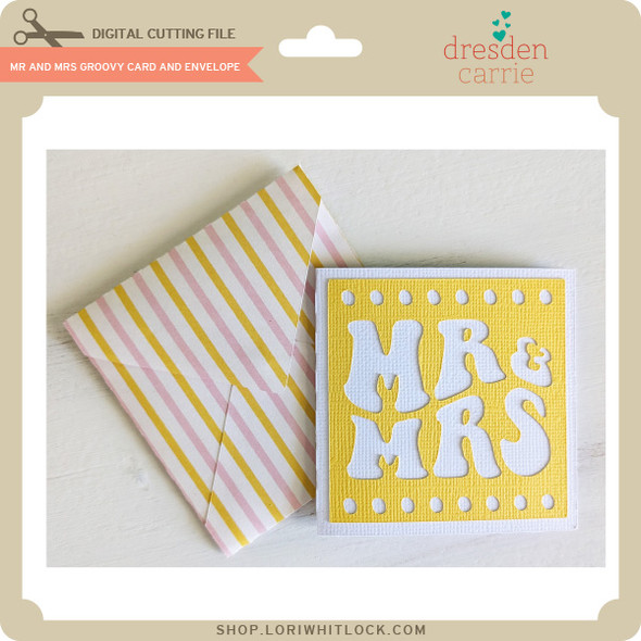 Mr and Mrs Groovy Card and Envelope
