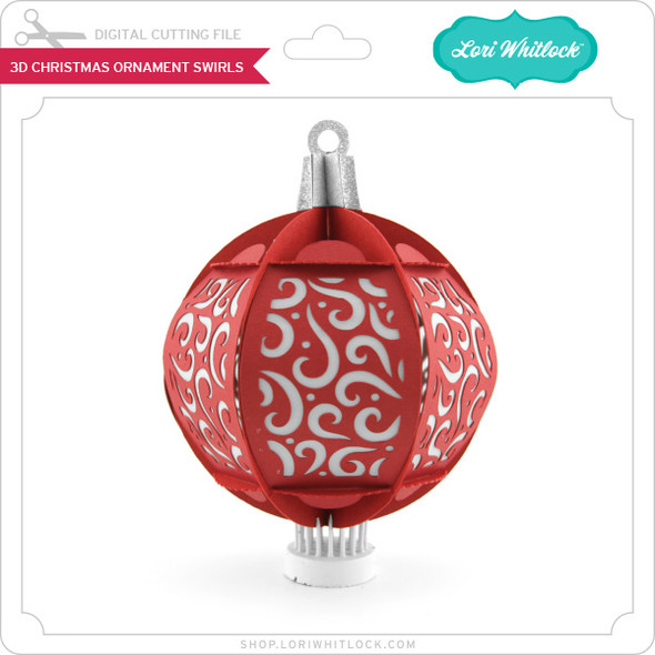 3D Christmas Ornament Swirls