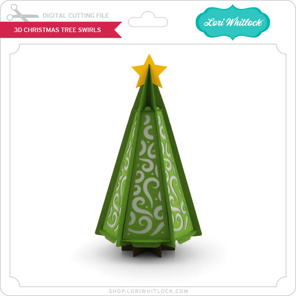 3D Christmas Tree Swirls