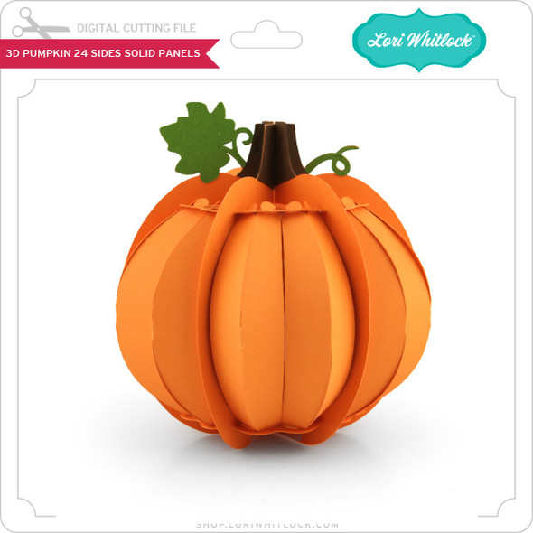 3D Pumpkin 24 Sides Solid Panels