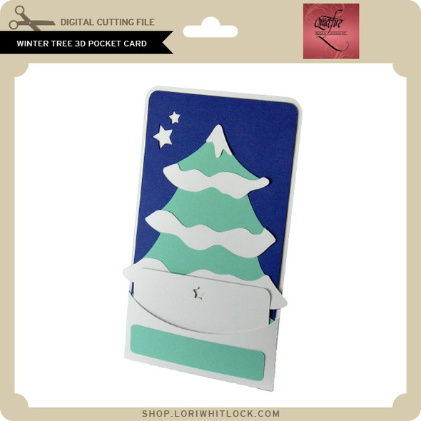 Winter Tree 3D Pocket Card