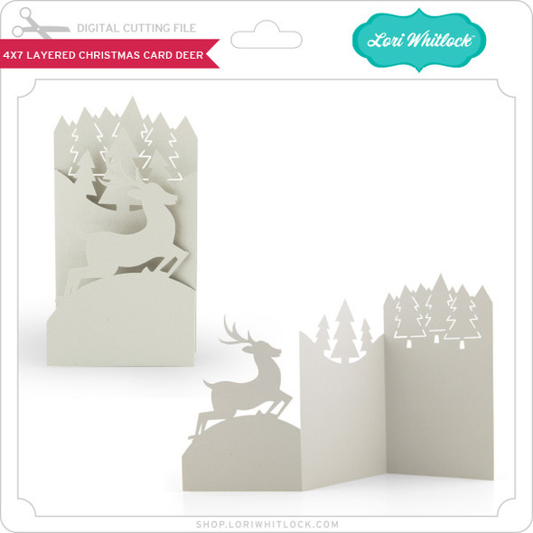 4x7 Layered Christmas Card Deer