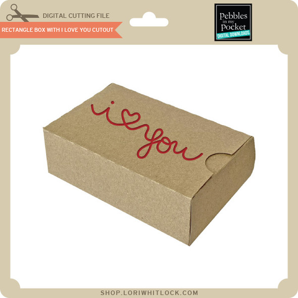Rectangle Box With I Love You Cut Out