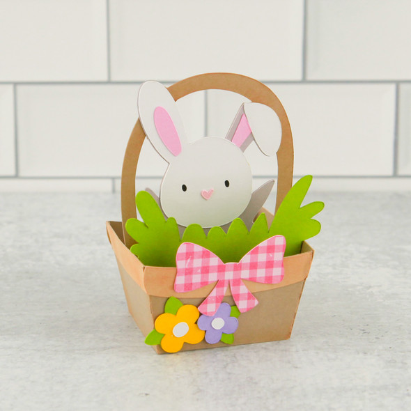 Box Card Easter Basket Bunny 3