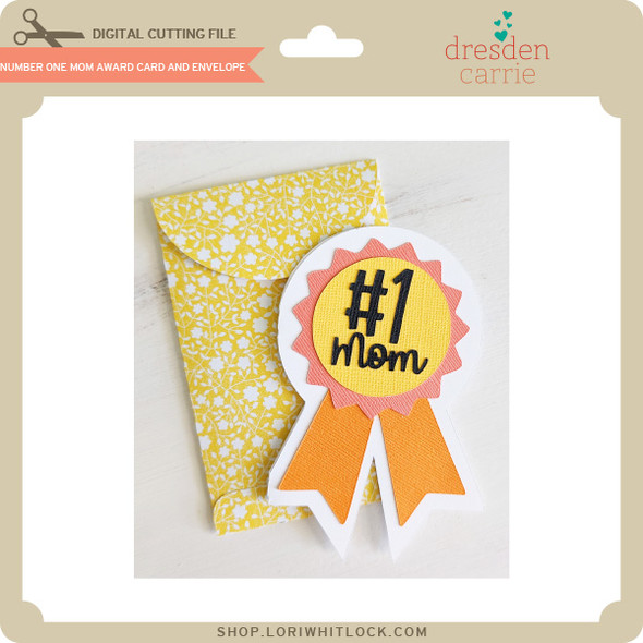 Number One Mom Award Card and Envelope