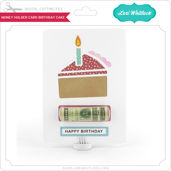 Money Holder Card Birthday Cake