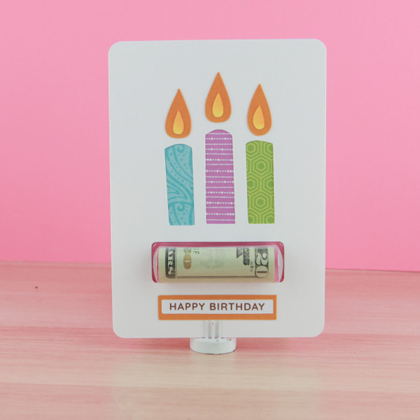 Money Holder Card Birthday Candles