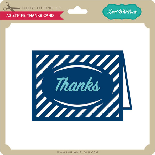 A2 Stripe Thanks Card