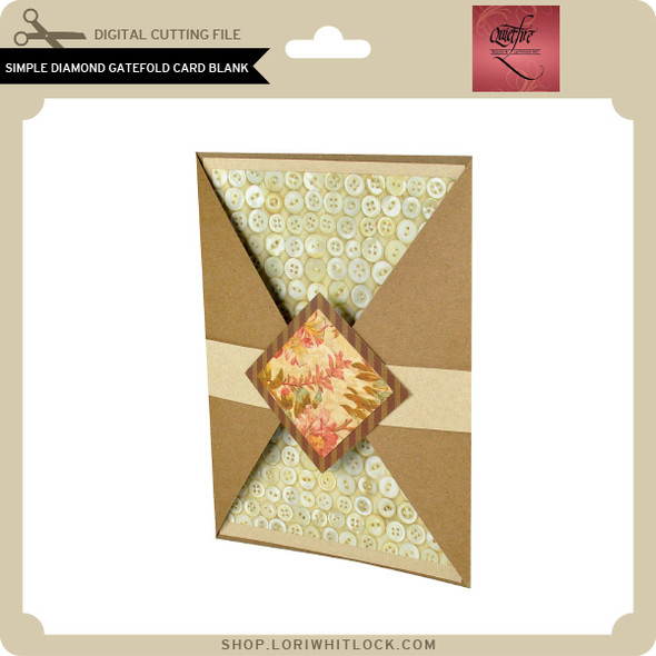 Simple Diamond Gatefold Card Blank