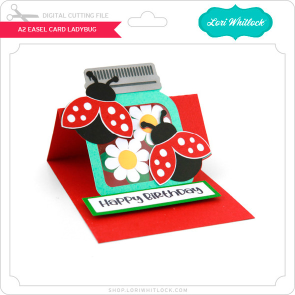 A2 Easel Card Ladybug
