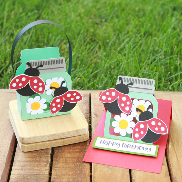 A2 Easel Card Ladybug
