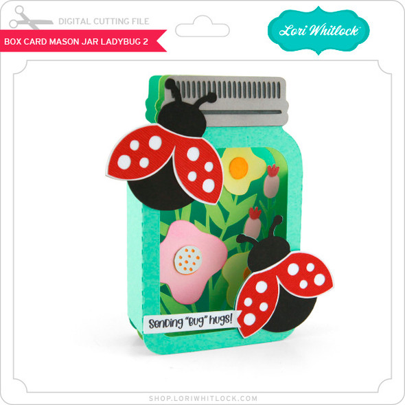 Box Card Mason Jar Ladybug 2