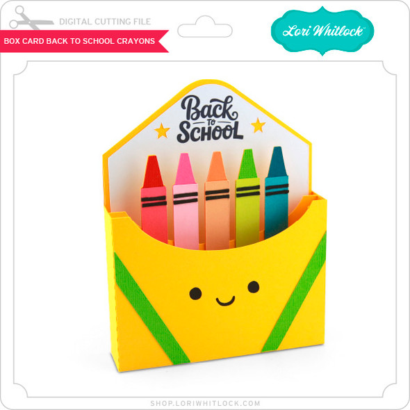 Box Card Back To School Crayons Box Card Back To School Crayons