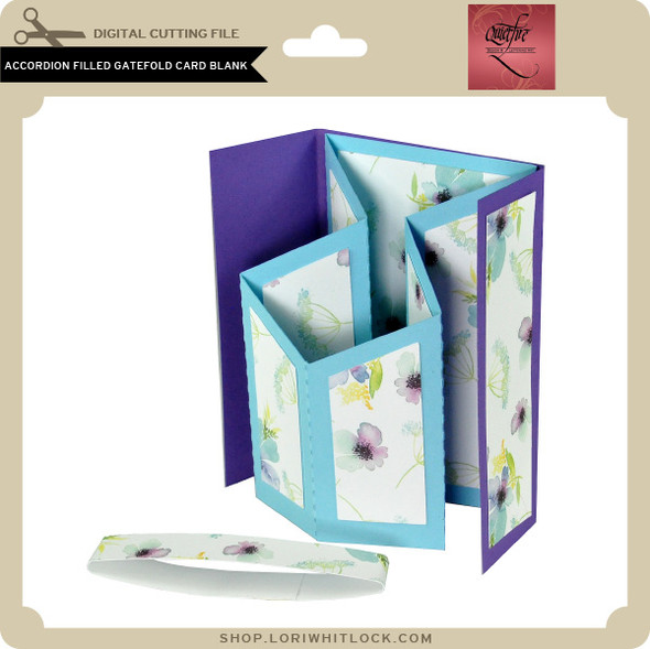 Accordion Filled Gatefold Card Blank
