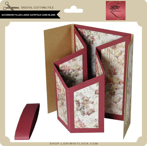 Accordion Filled LARGE Gatefold Card Blank