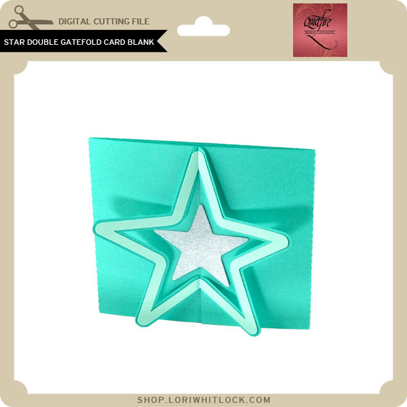 Star Double Gatefold Card Blank