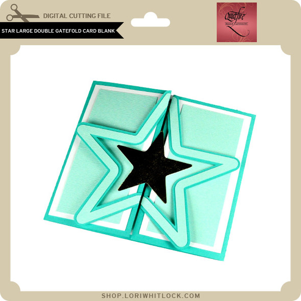 Star LARGE Double Gatefold Card Blank